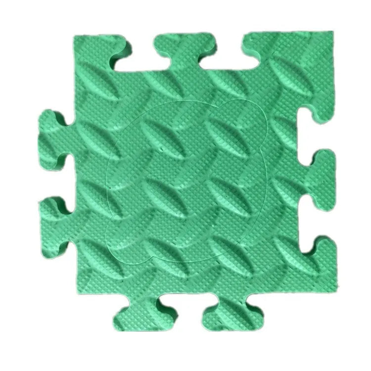 EVA pet chew toy non-slip square mat in yellow with button texture, for dogs