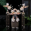 Performance Girl pink acrylic antique eyebrow hairpin set on a natural background