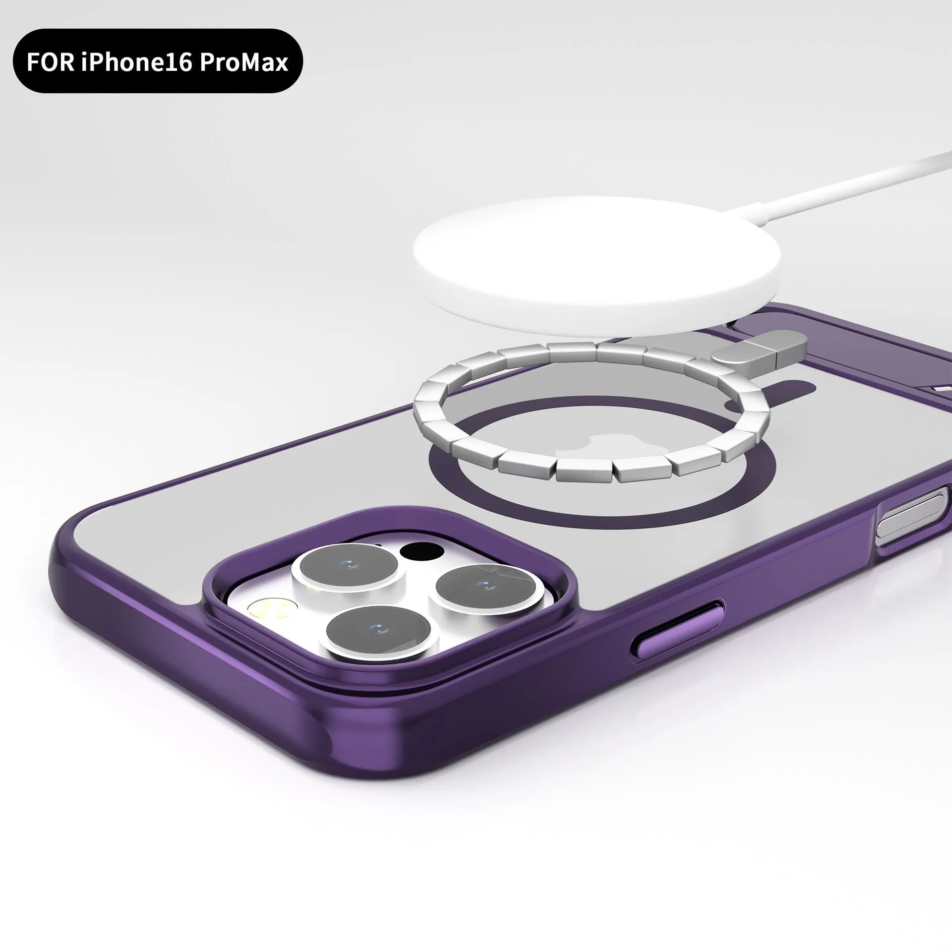 Metallic paint magnetic phone case for iPhone with TPU PC metal construction in wine red colour