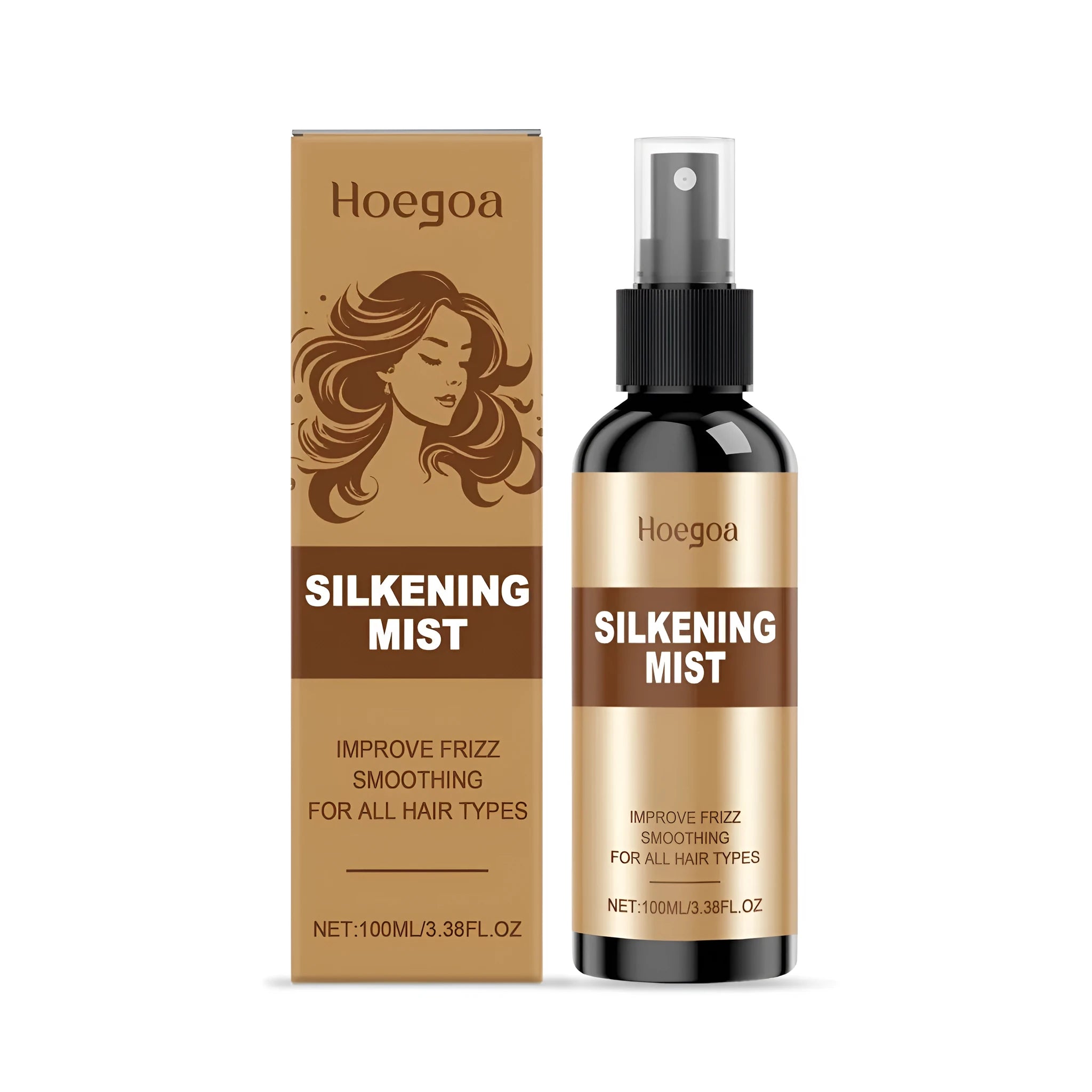 100ml bottle of hydrating hair care spray with ginger and rosemary extracts.