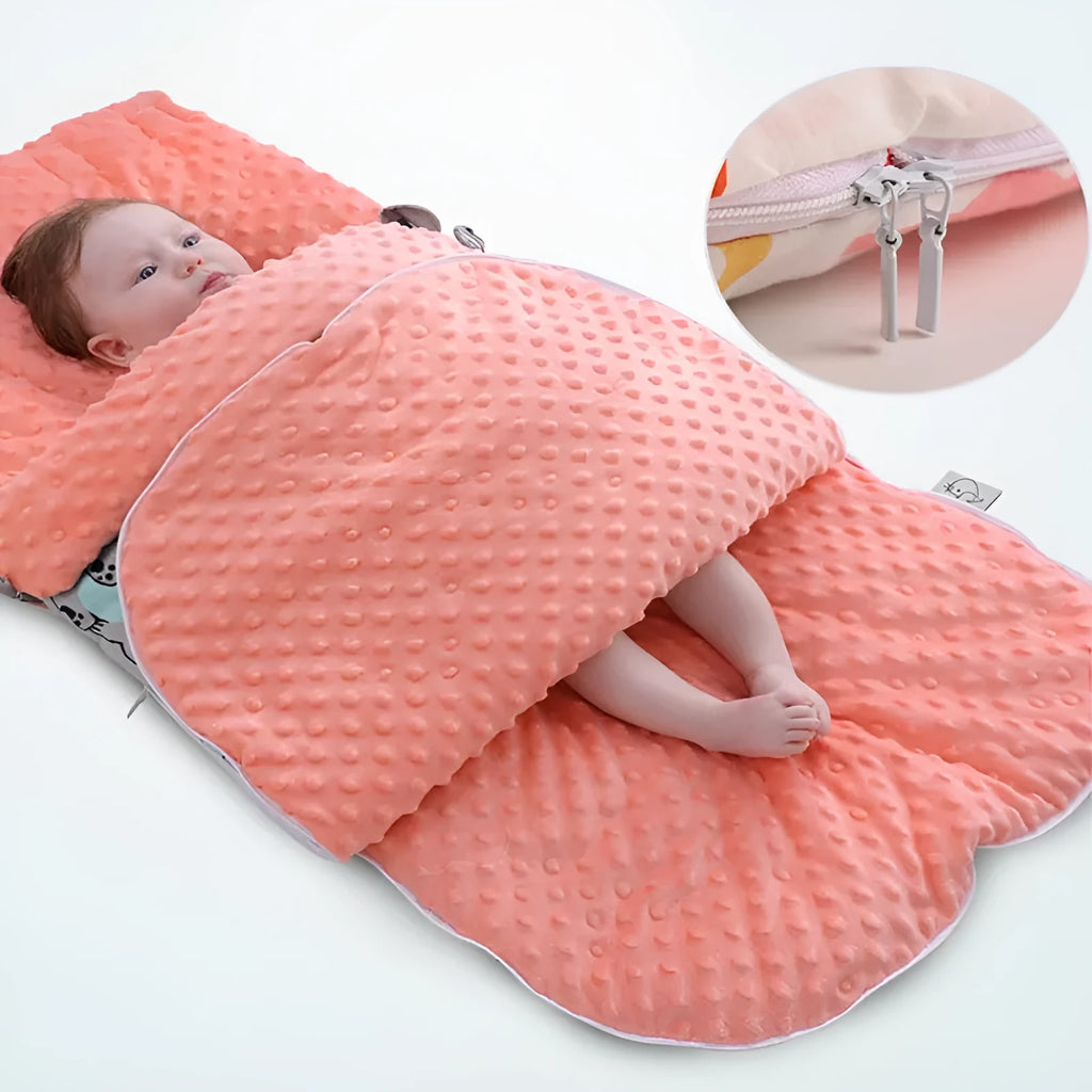Newborn baby fleece stroller cover quilt 80x46cm with soft lining in Animal pattern