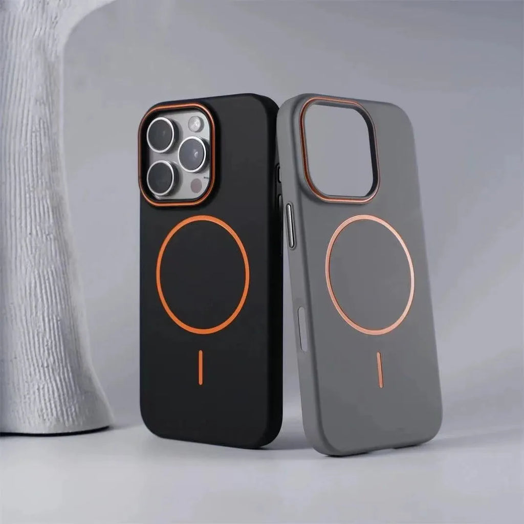 iPhone 16 frosted PC magnetic phone case with invisible bracket, black colour, hard shell protective sleeve for Apple iPhone 16 series