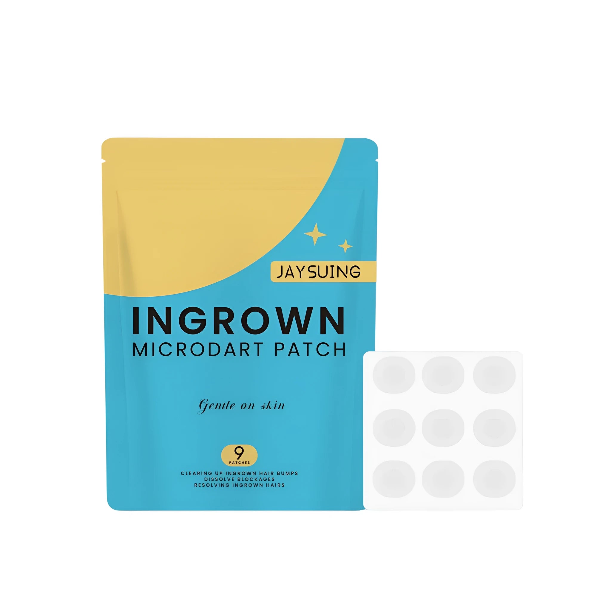 Ingrown Microdart Patch pack of 9 patches with active ingredients for targeted treatment