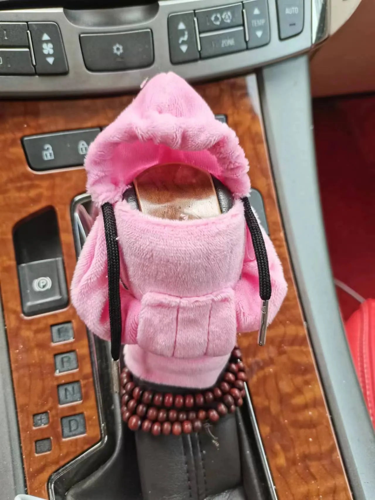 Dutch velvet car gear handle sleeve cover in multiple colours on a gear lever