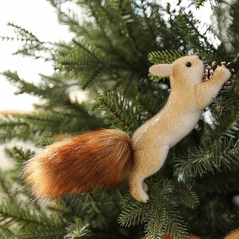 Foam squirrel pendant Christmas tree decoration in cartoon style, one of nine available poses