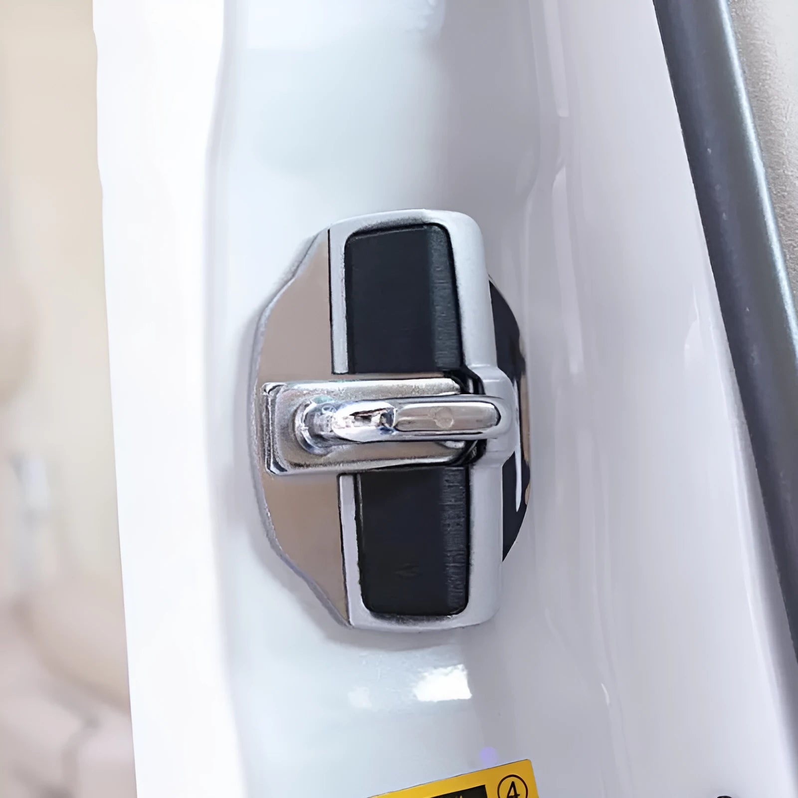 Silver TRD door lock cover for Toyota Prius with 3M adhesive backing
