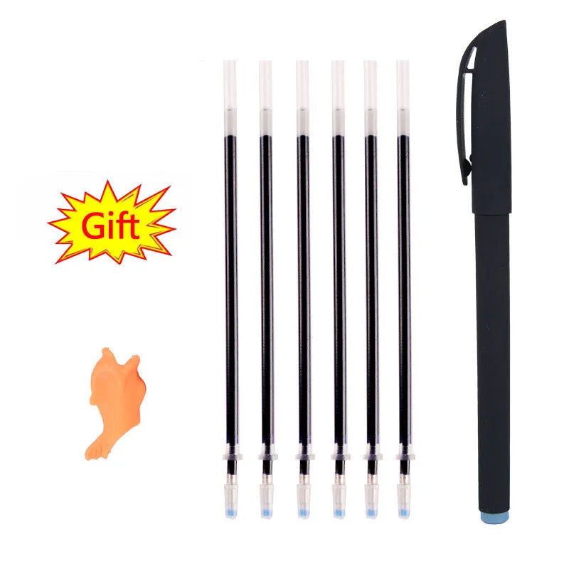Magic stylus calligraphy practice set for kids showing four colourful copybooks and pens on a table.