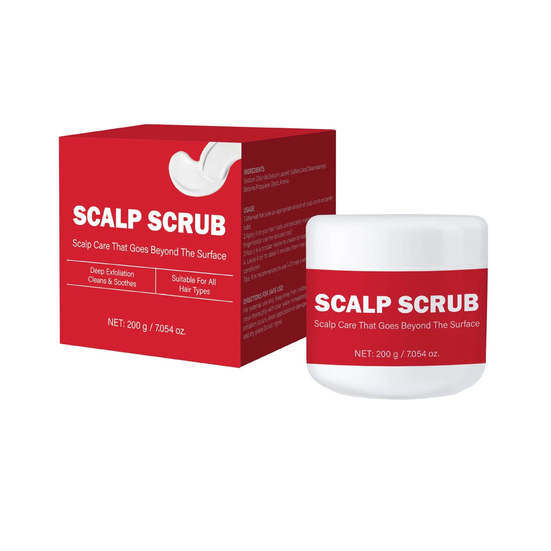 FPB007 scalp exfoliating shampoo with anti-itching and anti-dandruff properties in 200g bottle