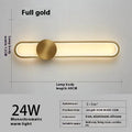 Modern minimalist round wall lamp with iron shade in black or gold finish, 60cm diameter