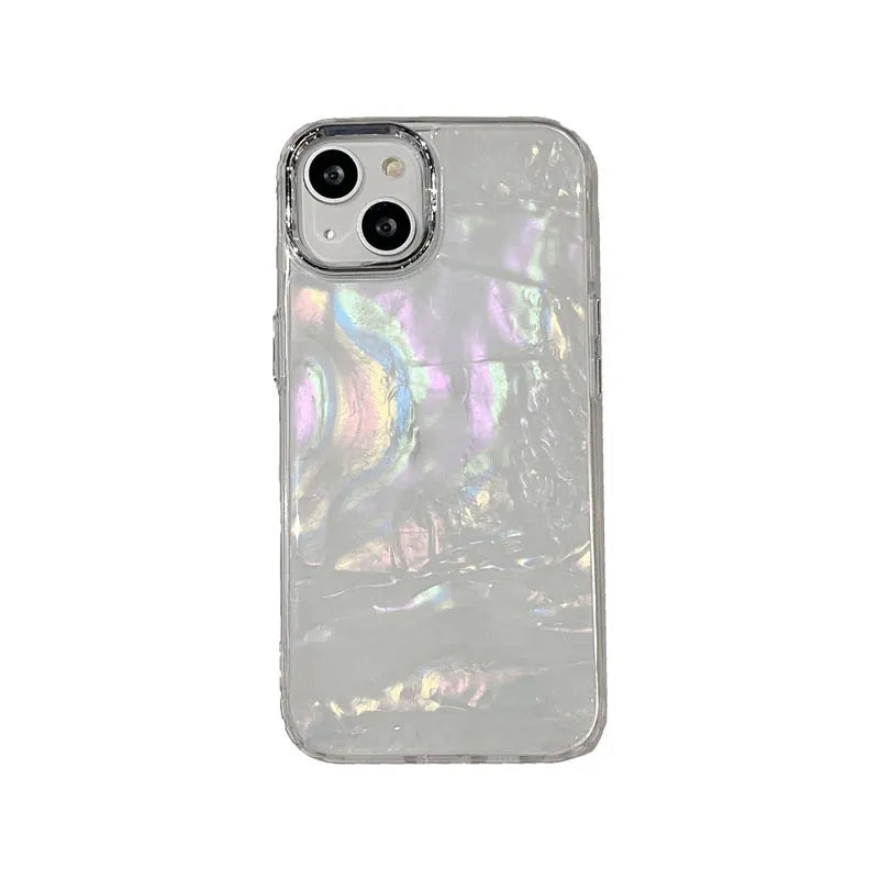 Super Fairy Dream Shell Pattern TPU phone case for iPhone in white with fantasy shell design