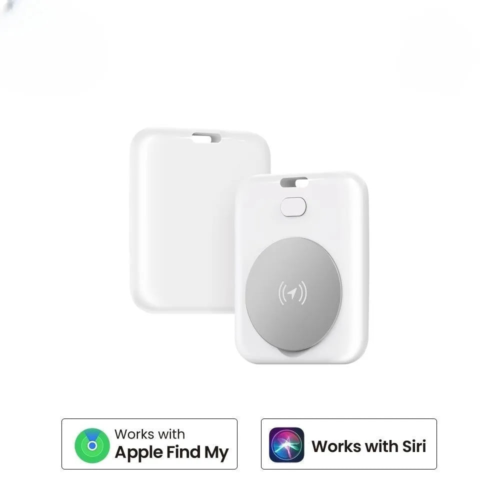 White ABS plastic pet GPS tracking device for cats and dogs with Apple compatibility