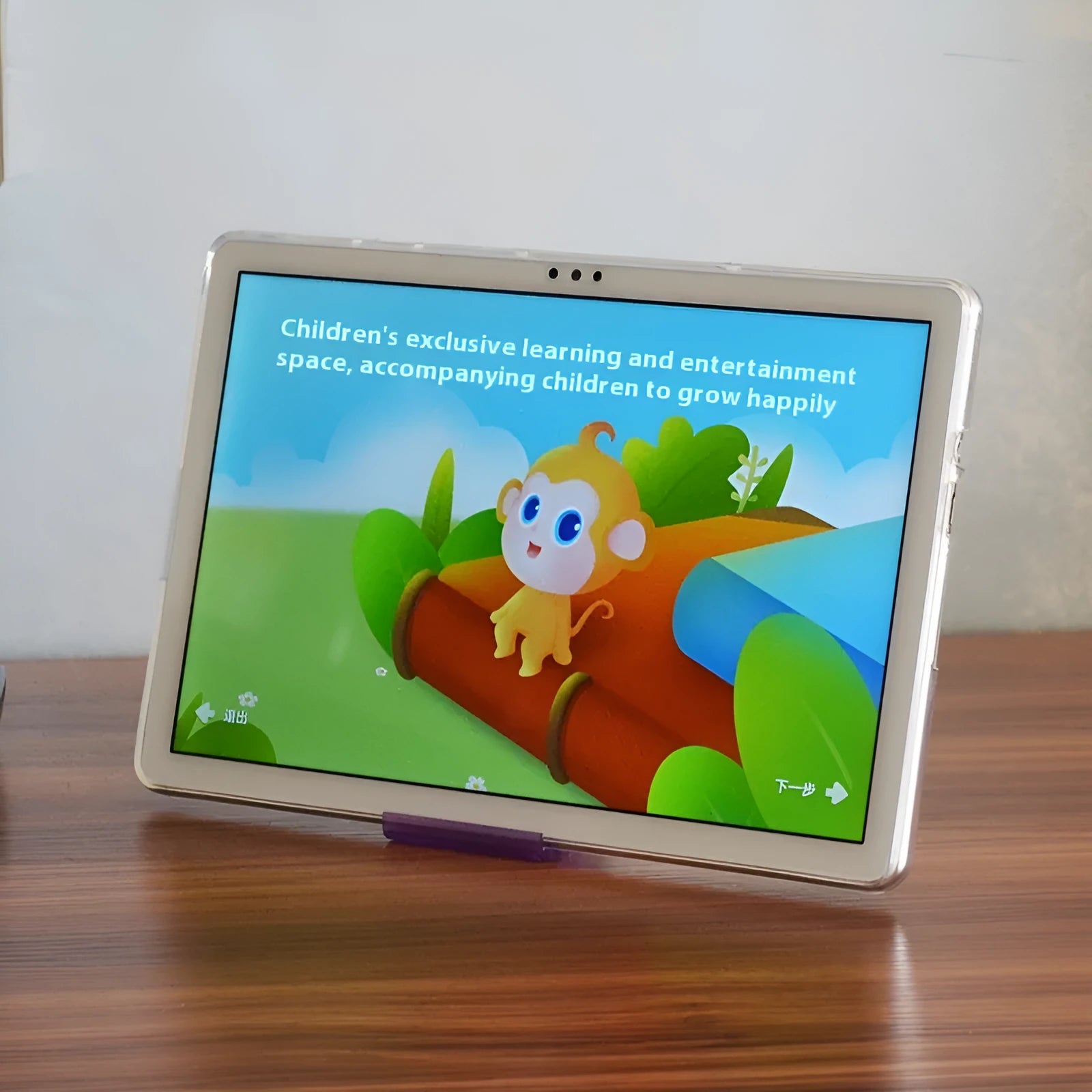 Clear transparent white ultra-thin silicone tablet protective case shown from the side.