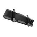 Black rearview mirror driving recorder with 10-inch touch screen display mounted in vehicle