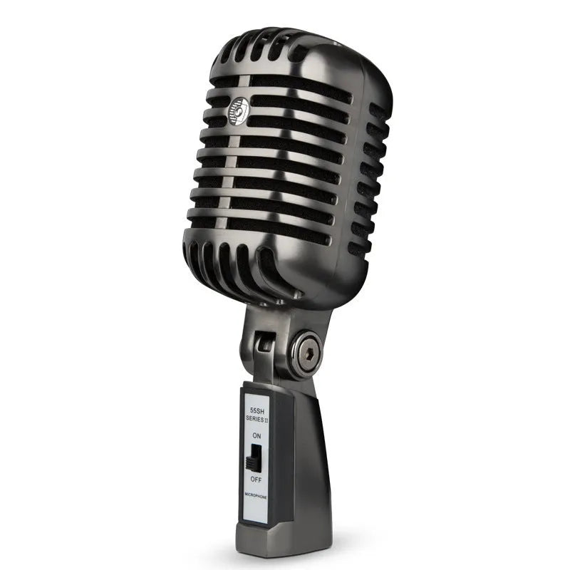 Professional retro-style condenser microphone in FG2 colour with a cardioid grille, shown with its included USB cable.