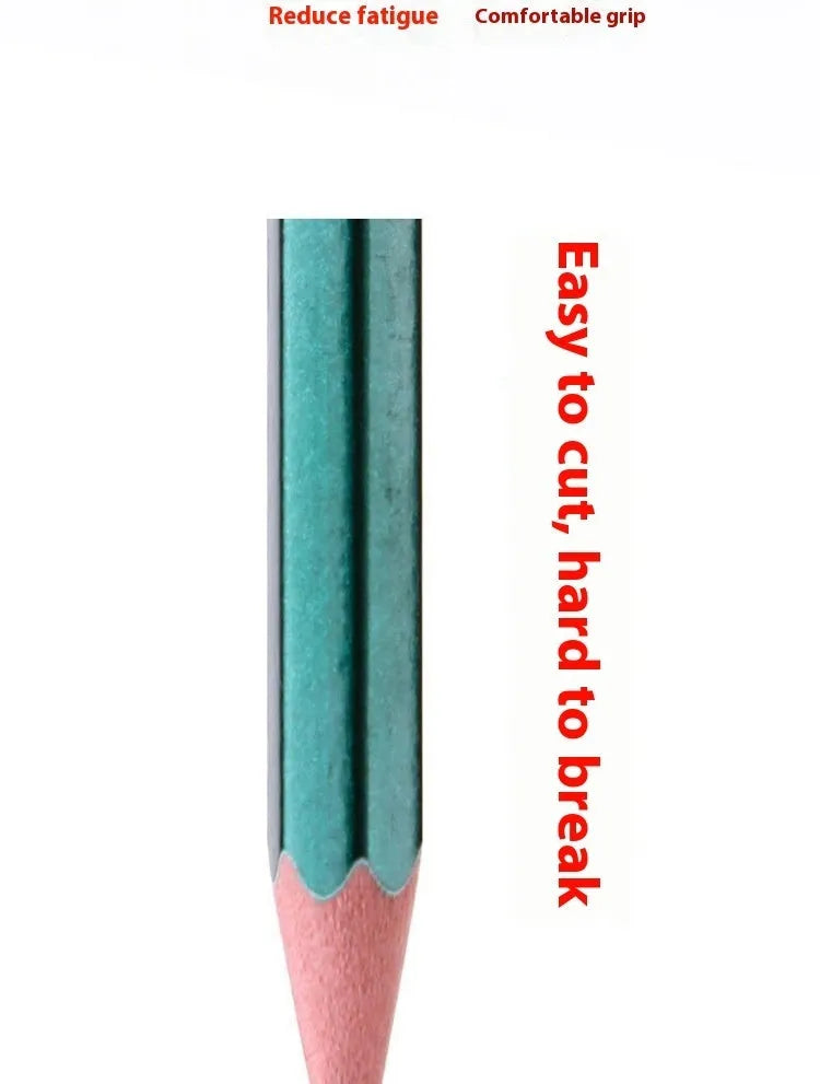 Green hexagonal sketching pencils in HB and 2B grades, boxed set of 10