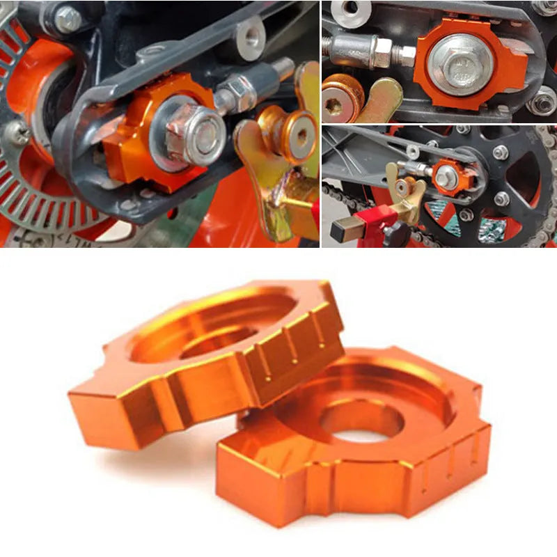 Orange KTM rear fork regulator screw pair for DUKE 200 390 990 modification