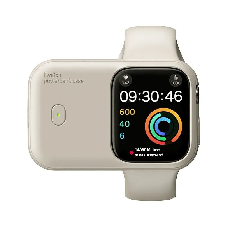 Apple Watch portable wireless charging case power bank with silicone protective cover