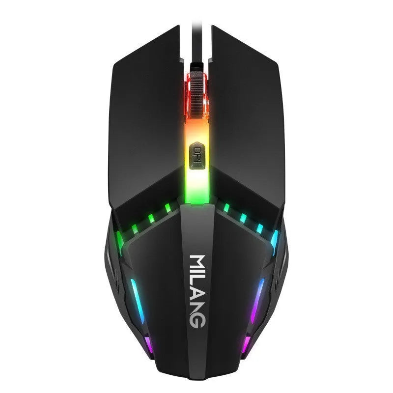 One-handed mechanical keyboard and mouse set with 1.5 metre cable