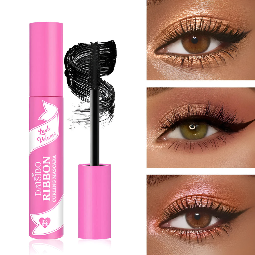 Pink long thick curling non-smudge mascara 10ml for neutral skin types