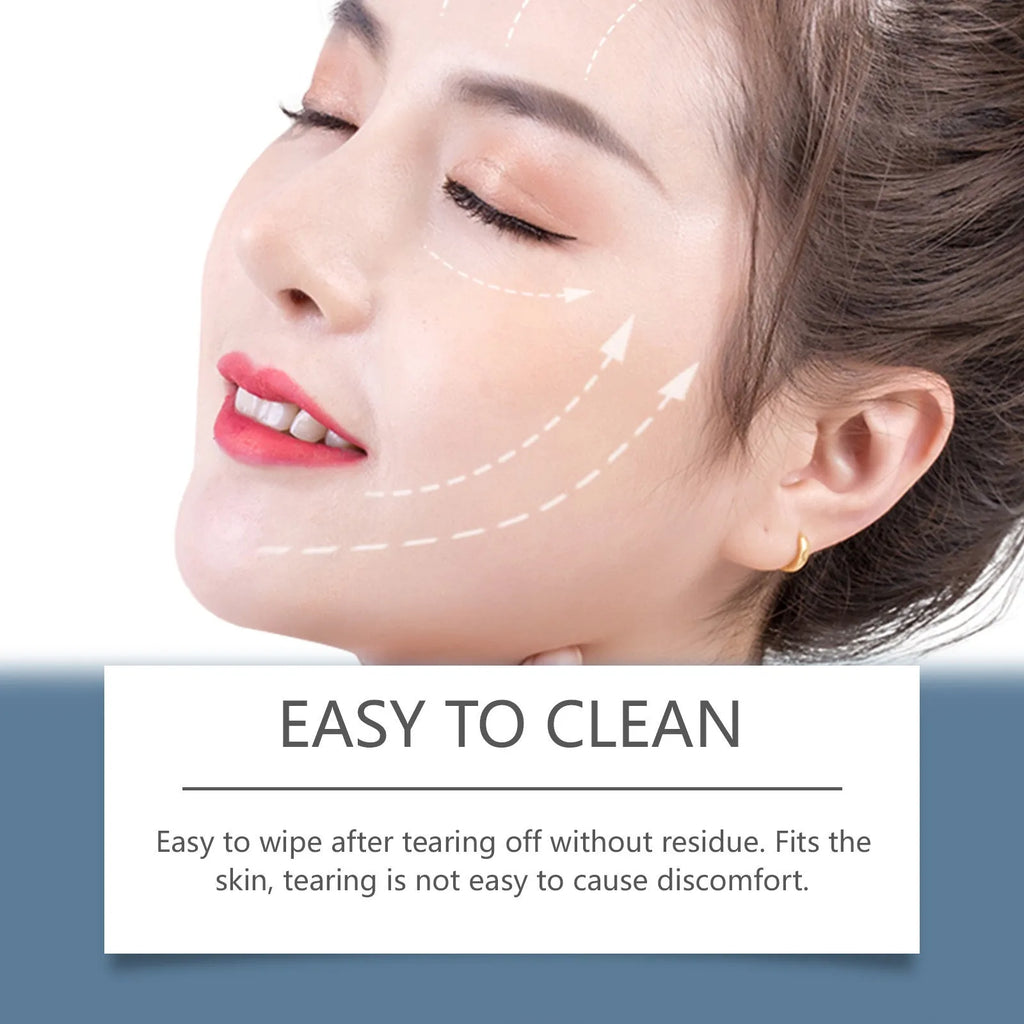 HANCHOBIT facial hair removal wax strips kit with 20 wax paper strips and 10 wet wipes