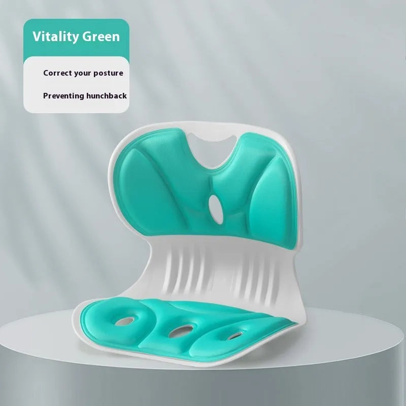 Memory foam chair backrest correction cushion in grey colour showing minimalist design