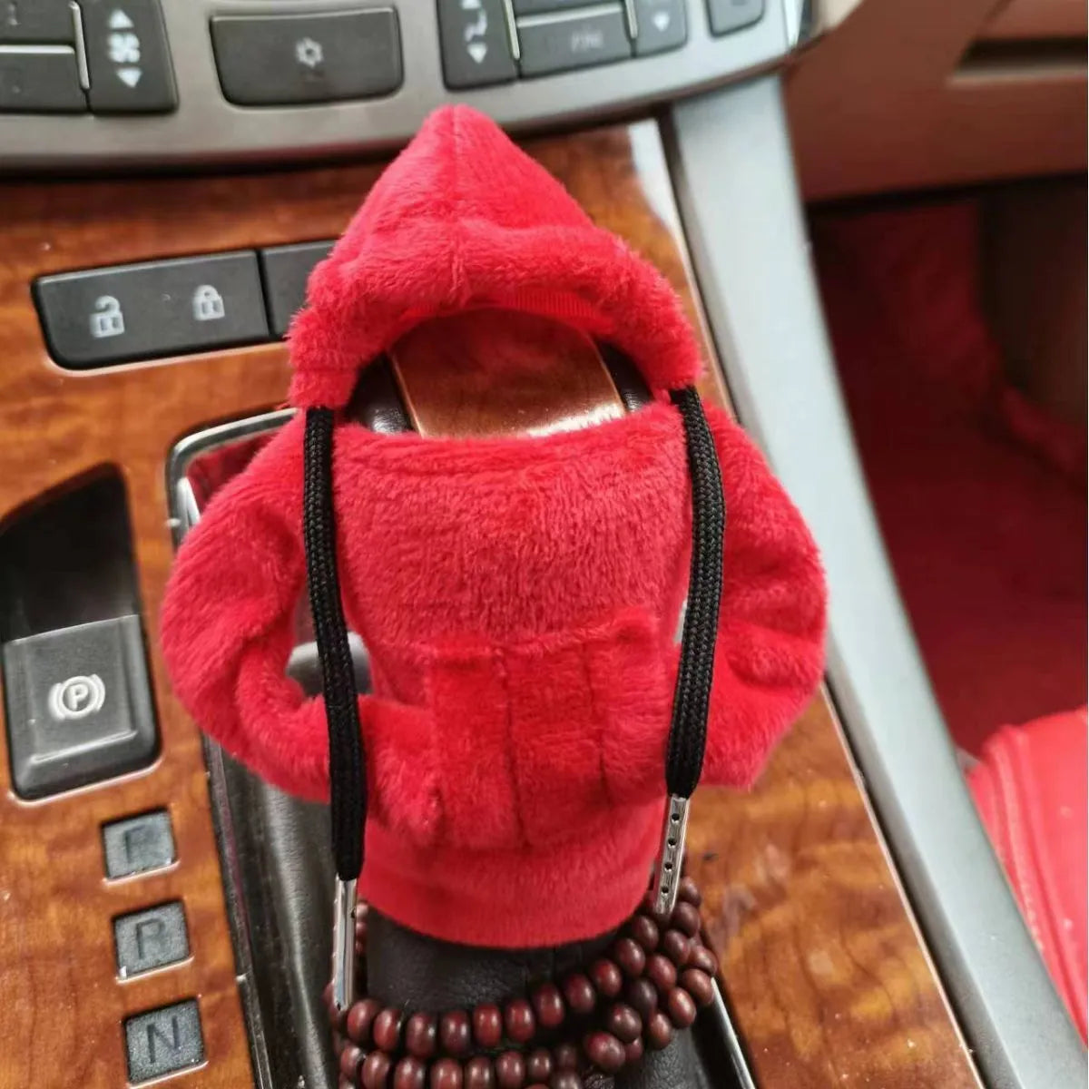 Dutch velvet car gear handle sleeve cover in multiple colours on a gear lever