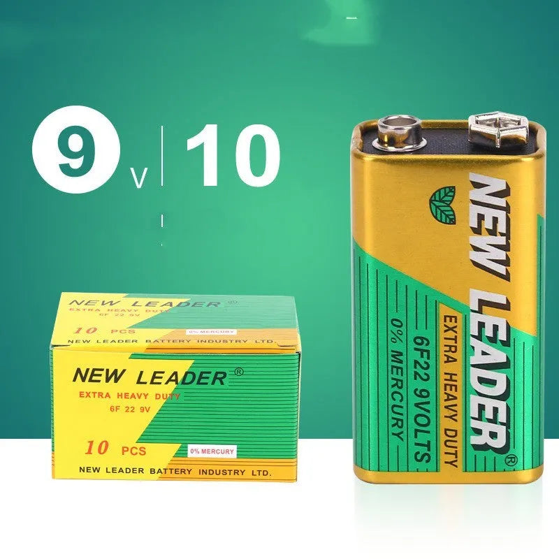 Xinlida 9V square alkaline battery, model 6F22, for microphones and walkie-talkies.