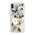 Soft TPU iPhone case with dried purple flower basket design compatible with multiple Apple phone models