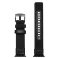 Waterproof stain resistant nylon canvas watch strap in black for 42mm smartwatch armband type