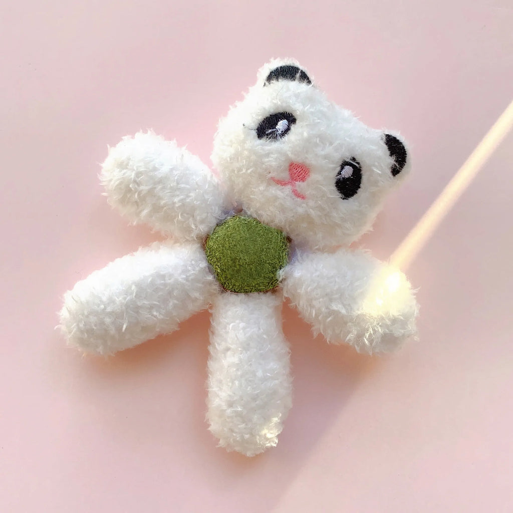 Catnip ball chewing toy in animal designs for feline dental play and entertainment