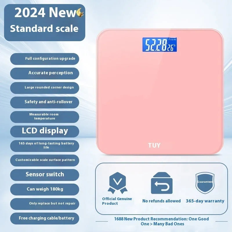 Household weighing scale in 26cm size with multiple colour and power options