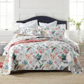 Pure cotton bedspread three-piece set with geometric printed pattern for 1.8 metre bed