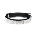 Red velvet suede cat collar with a central silver rhinestone, showing adjustable buckle on a 1cm wide band.