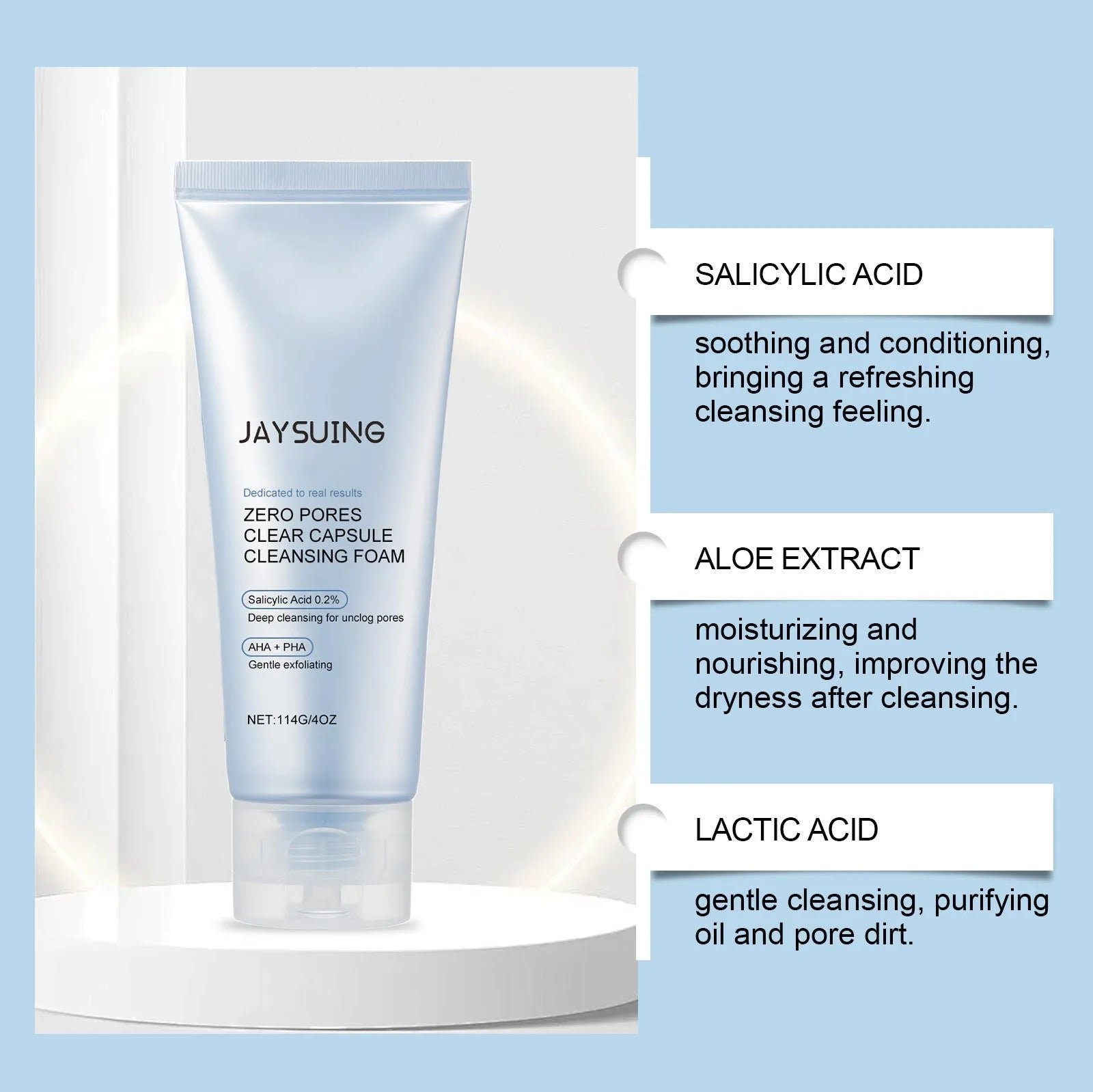 114g tube of salicylate cleansing facial cleanser with gentle pore formula