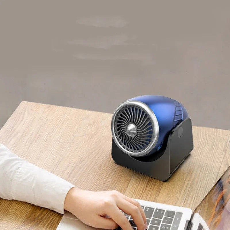 Navy blue 12v car heating fan with cigarette lighter plug for interior warming and windscreen defogging