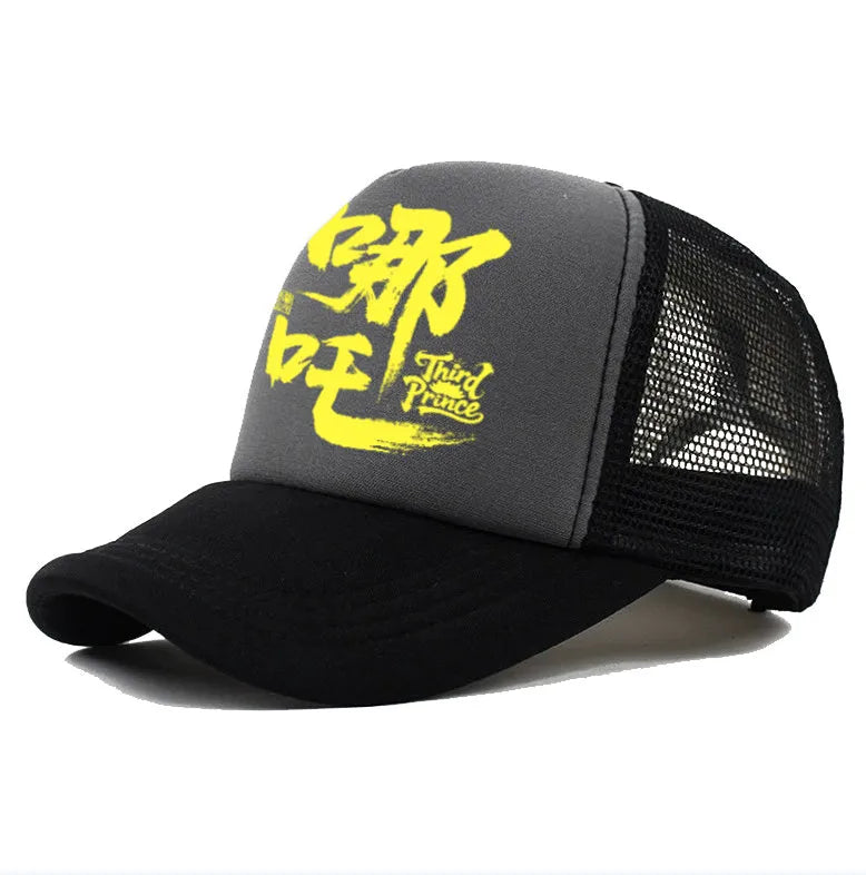 Men's white baseball cap with adjustable snapback strap and a curved visor on a plain background.