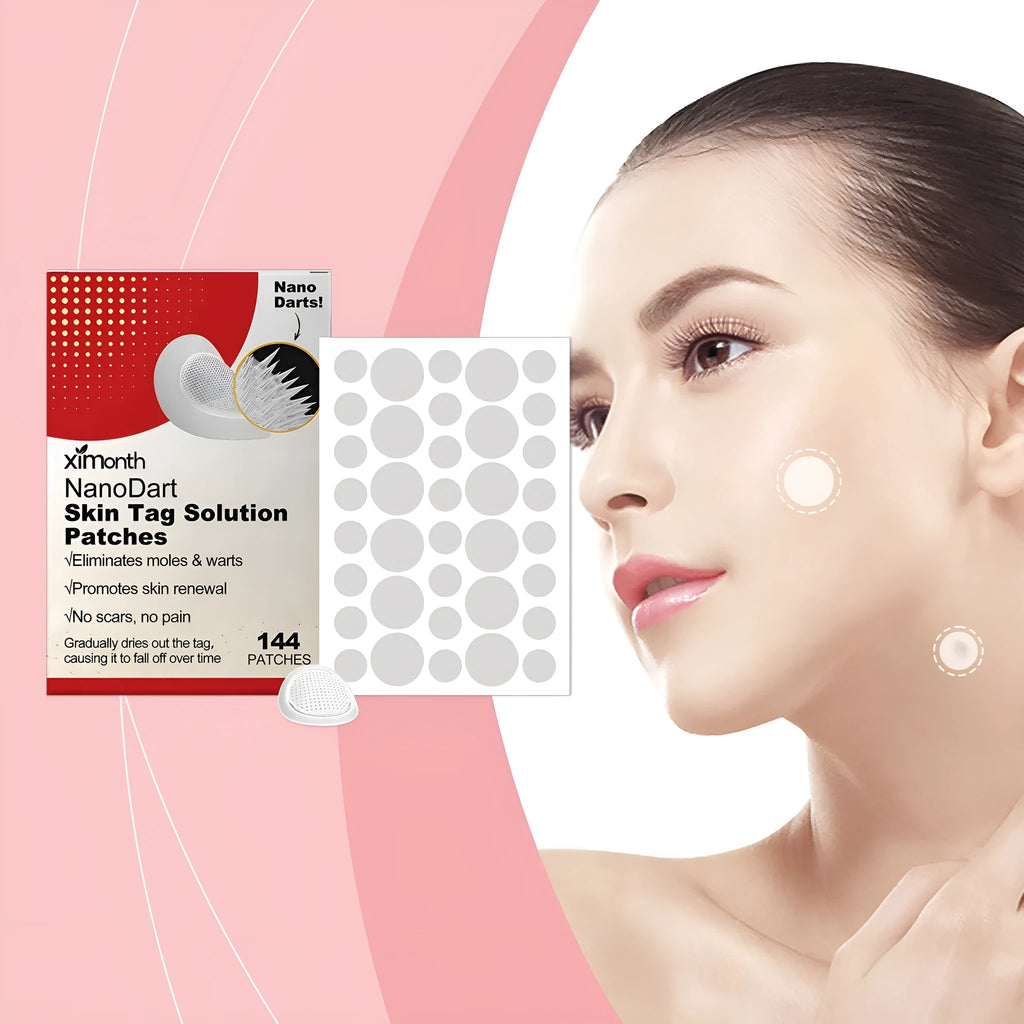 Skin wart invisible repair patch set with 144 clear patches and one microneedle patch