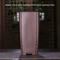 Purple sand classical ceramic orchid pot with tray and multiple drainage holes, stick bottle shape
