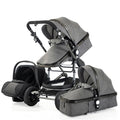 3 in 1 travel baby stroller with aluminium frame, large bassinet, breathable mesh, EVA wheels, and five point harness