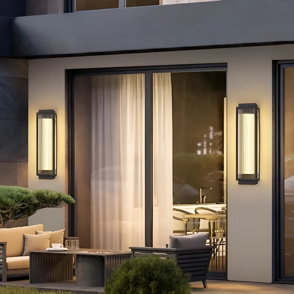 Stainless steel outdoor wall lamp with IP65 waterproof rating for courtyard and garden lighting installation
