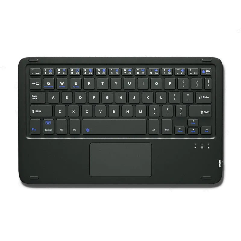 Pink Bluetooth touch keyboard and mute wireless mouse combo with USB charging cable on white background
