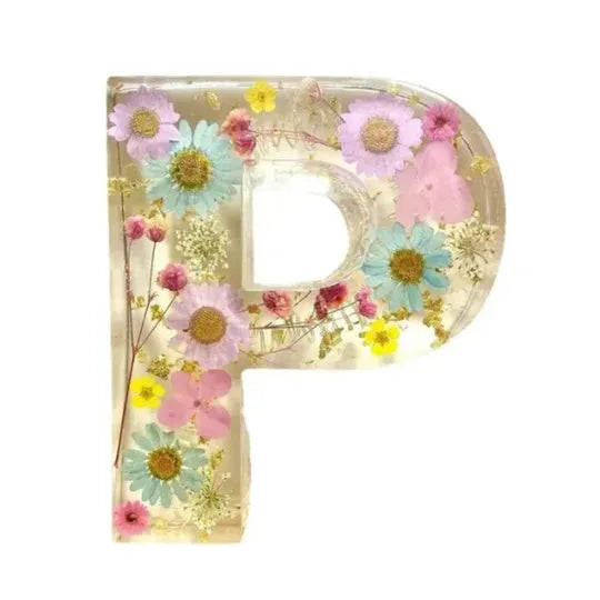Transparent resin night light ornament with custom letter design 15cm square modern simplicity