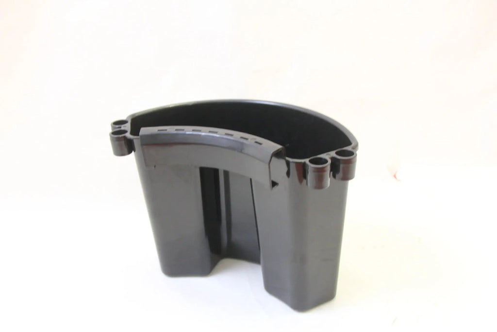 Coloured car wash bucket with a white grit guard insert inside for separating dirt.