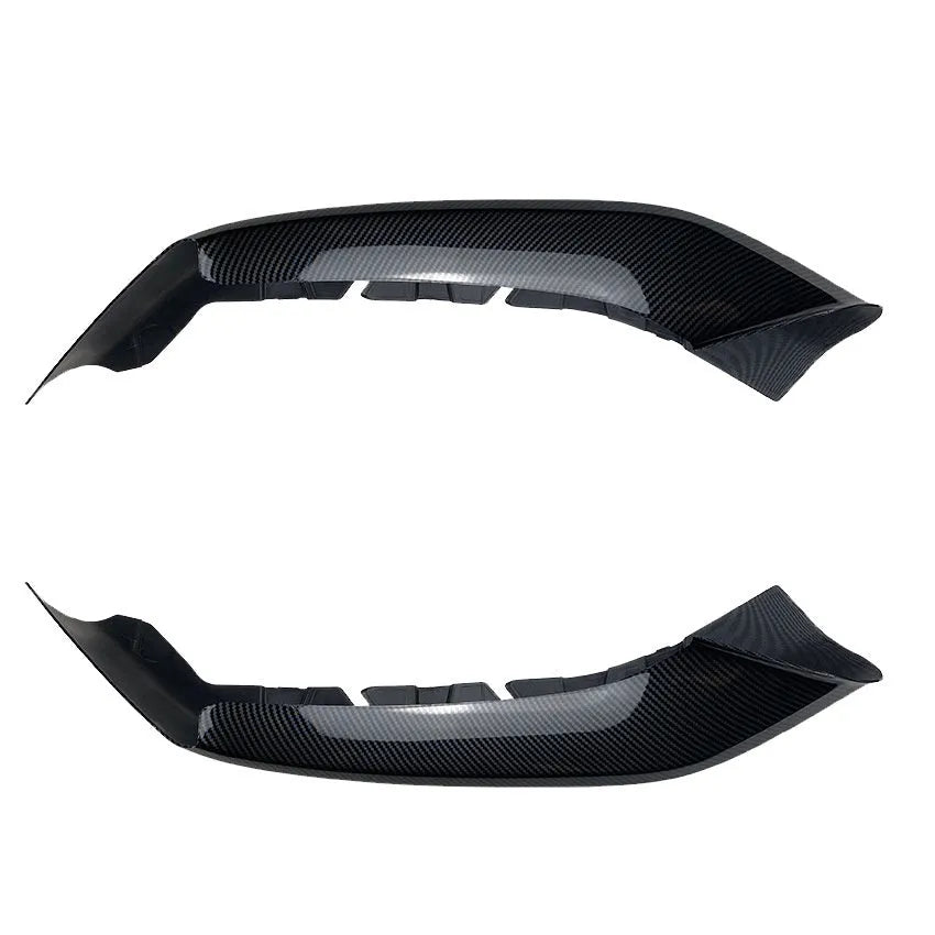 Pair of front Cornerite car stickers for BMW 5 Series G30 early M Sport 530i 2018-2020 carbon fibre pattern