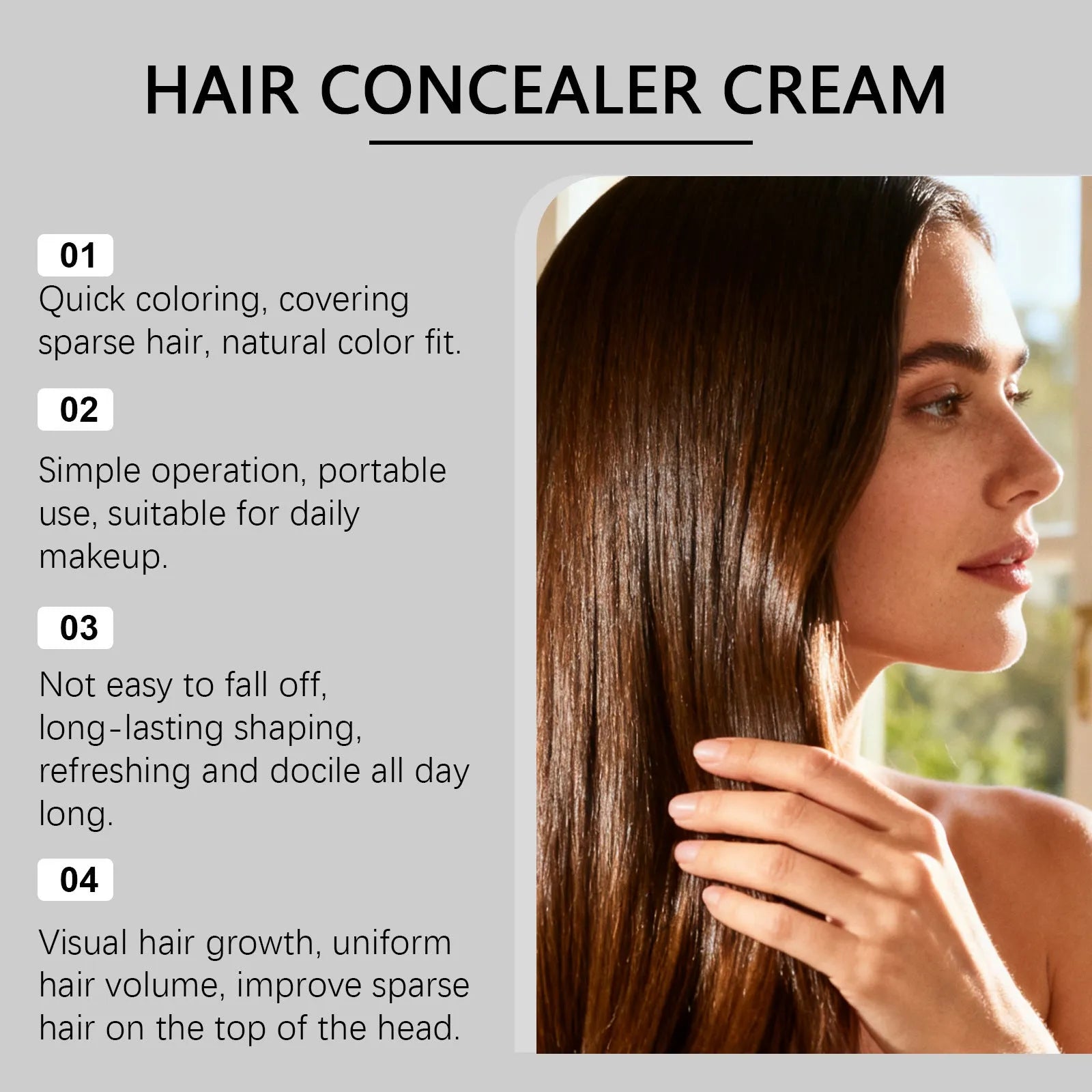 Hair concealer powder in 30g bottle for scalp and thinning hair coverage