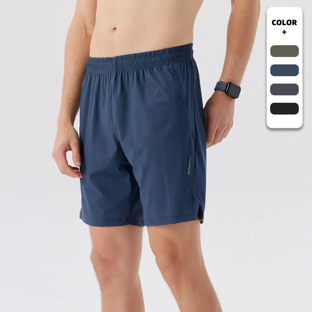 Men's nylon ice silk sports shorts in mid waist design with breathable fabric