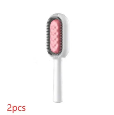 Green plastic pet hair removal comb with disposable adhesive wipes for cats and dogs
