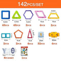 Magnetic building blocks set with ABS plastic pieces for children's construction play