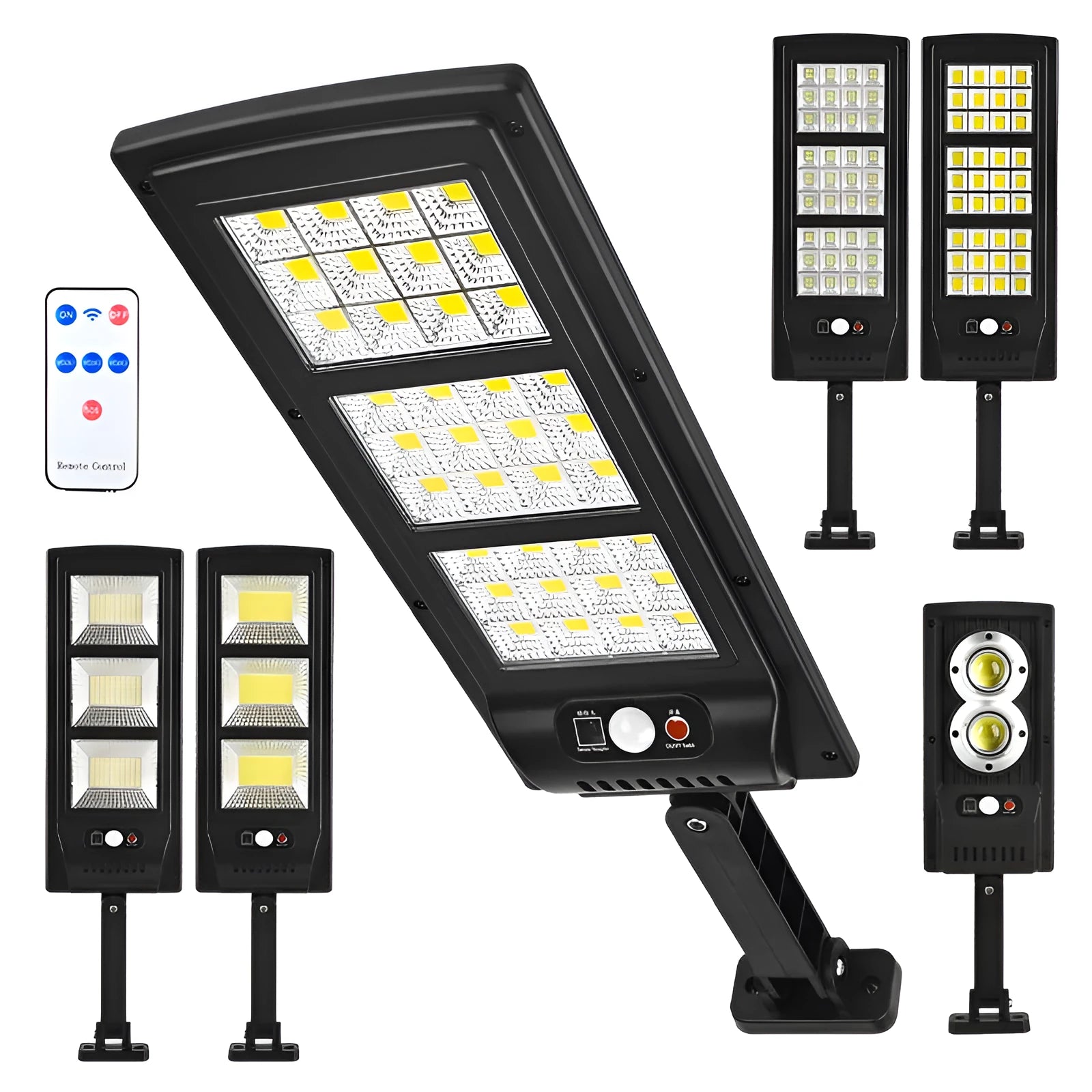 Solar powered remote control outdoor wall light with LED light source options