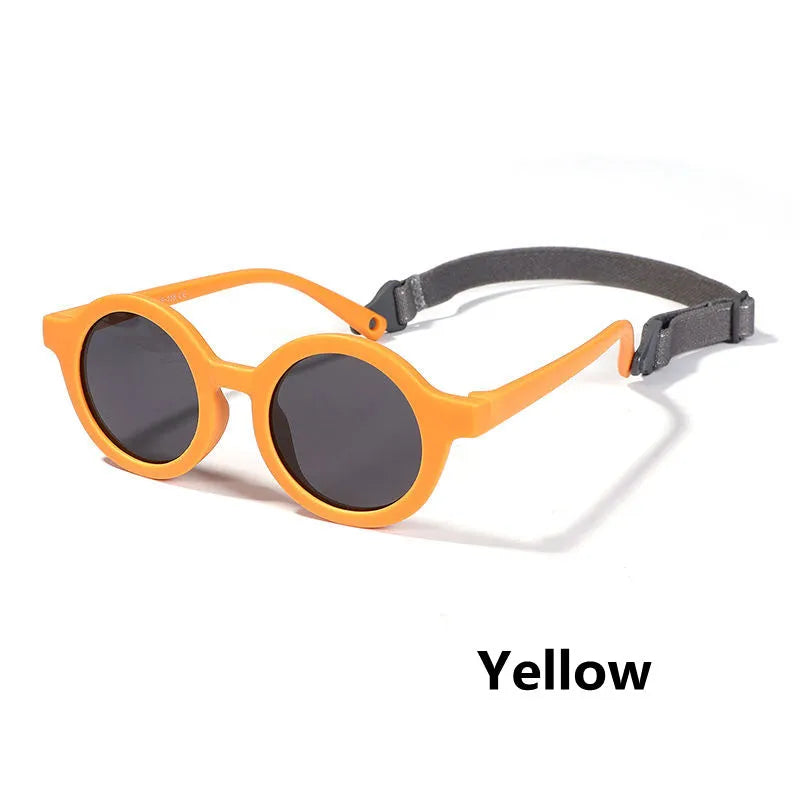 Children's silicone sunglasses for 0-3 years with UV400 protection and polarised TAC lenses